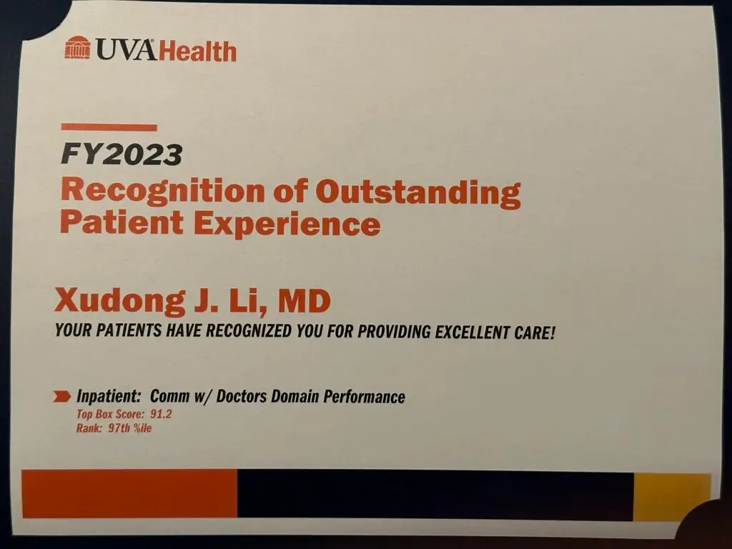 patient experiences award 2023